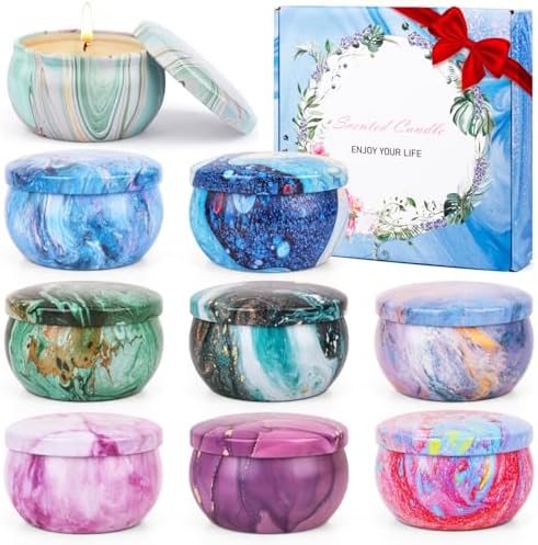 Coffret 4 Bougies Parfumées En Cire De Soja - Rose, Vanille, Orange, Citron - 4,4 Oz - Cadeau Relaxation