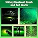 SUMMSTAR Aluminum Underwater Fishing Light, 100w 10,000 Lumen Green LEDs Fishing Lights for Night Bank Fishing, Dual Plug System IP68 Submersible Light Attractants for Docks, Boats, Kayaks