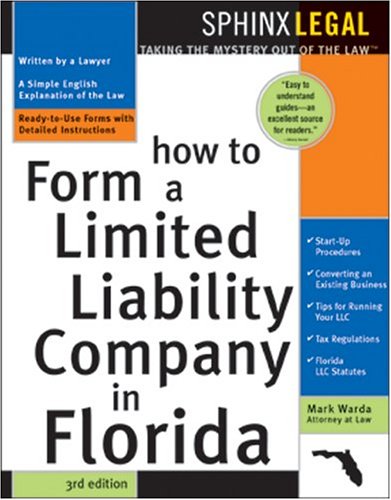 Buy How To Form A Limited Liability Company In Florida (Legal Survival Guides) — BookShops.in