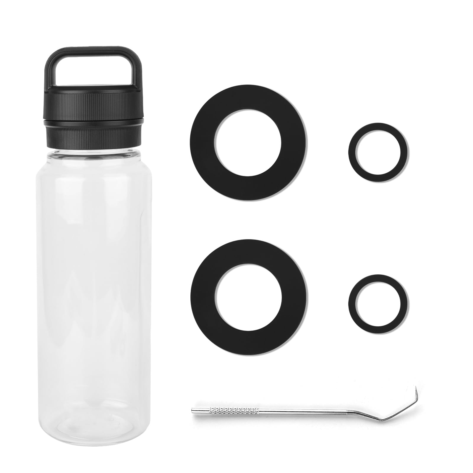 4PCS Gasket Replacement for YETI Yonder 20/25/34/50oz Water Bottle, Silicone Sealing Ring Gaskets Seal Parts Leak-Proof Water Bottle Lid O Ring Replacement Compatible with YETI Yonder BPA Free