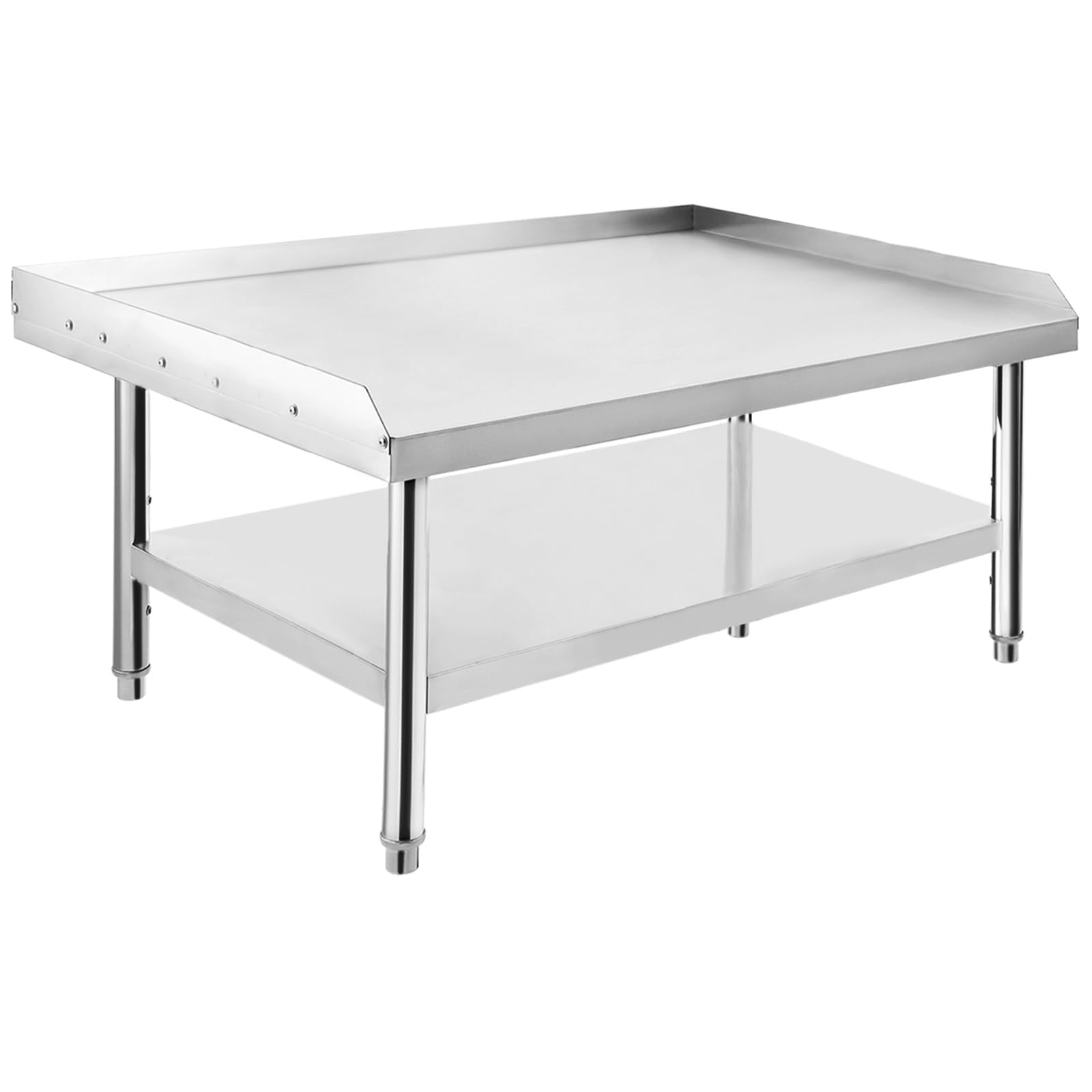Garvee Tavolo da Lavoro Inox 60x30x24 1000/220lb Alzatina 5cm 2 Piani