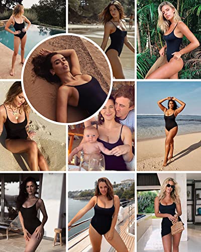 Narecte Sexy One Piece Bathing Suit For Women Tummy Control High Cut Womens One Piece Swimsuit Womens Black L #TOP4