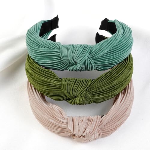 3 Pack Knotted Headbands for Women and Girls