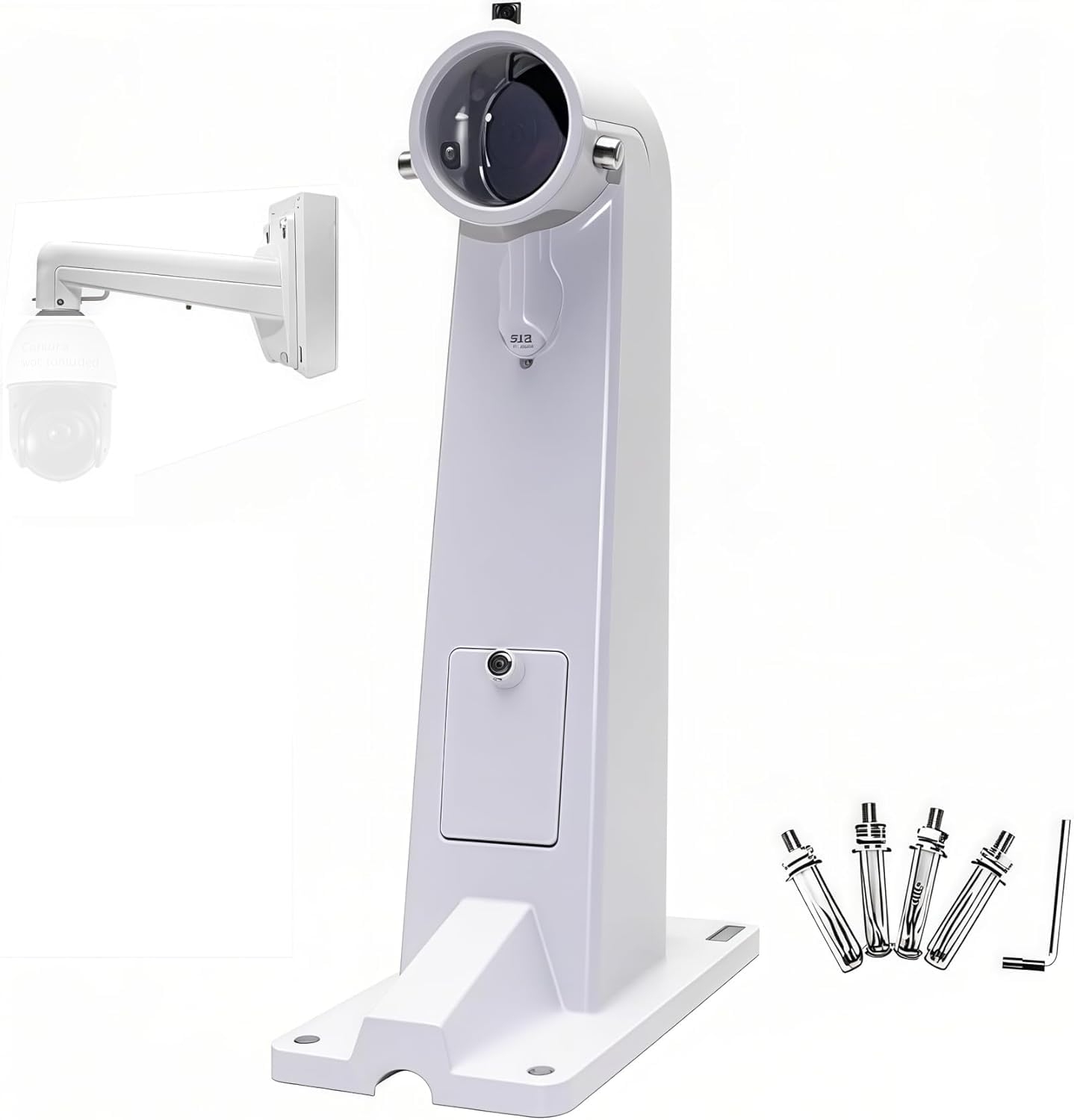 Heavy-Duty Aluminum Alloy Universal Wall Mount Bracket for Hikvision/Dahua/Axis PTZ Cameras - Indoor/Outdoor, Adjustable Angle, Corrosion-Resistant,