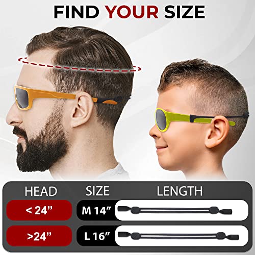 Sigonna Sunglass Strap Eyeglass Holder - No Tail Glasses Strap Lanyard - Adjustable Eyeglass Strap For Men Women - Silicone Eye Glasses String Strap - 2 Cords #TOP2