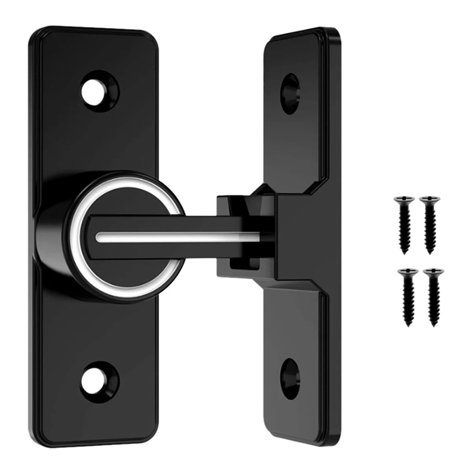 Gate Latch 3pcs Zinc Alloy Door Lock 90 Degree Sliding Doors Bolt Latch Heavy Duty Barn Gate Latches for Protect Privacy