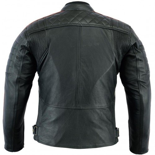 Bikers Gear Australia Red Baron Motorradjacke – Echtes Leder, CE Protektoren