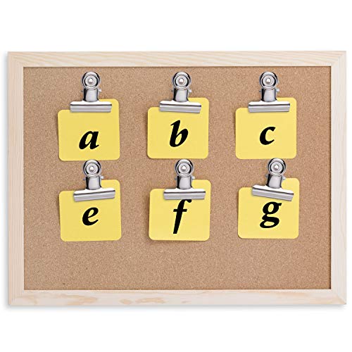 Push Pin Clips, 30 Pack Heavy Duty Clips With Pins For Cork Boards, Bulletin Boards And Cubicle Walls, Pinning No Holes For Paper, Creative Paper Clips With Craft Projects For Offices School (Silver) #TOP4