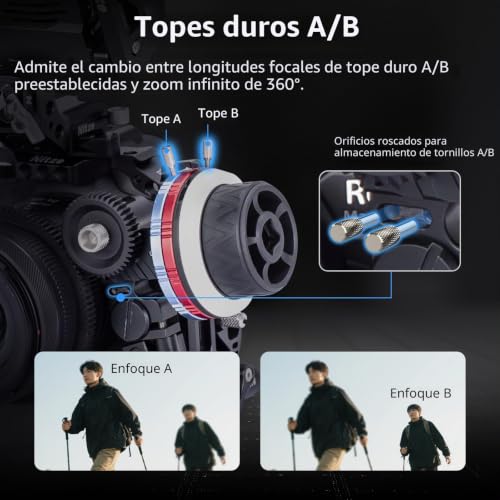 Miniatura 3 de Nitze Mini Follow Focus Kit Con 3 Drive Gears, Follow Focus Con A B Stops Para Dslr Cámara Con Varilla De 15 Mm Y Abrazadera De Varilla Con Riel Nato Para Sony A7 A9 Fx3 Fx30 Gh5 S5 Jaula - Mf15c