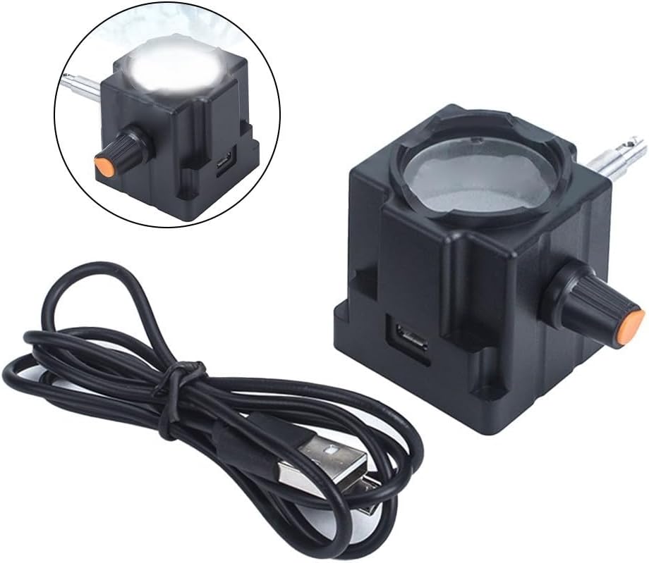 USB White LED Light Lighting Bottom Biological Microscope Lamp Adjustable Microscope Lamp Source Microscope Accessories Down Periscope(B)