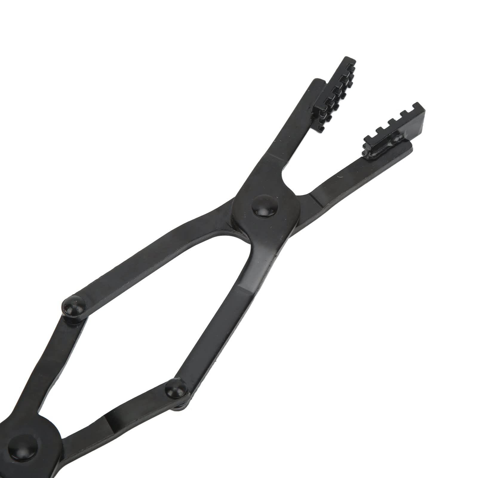 Alicates de abrazadera de manguera larga, agarre cómodo de metal universal, punta de corte transversal, alicates de abrazadera de manguera de trinquete para mantenimiento