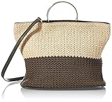bolso rafia redondo mango Combinación de colores Unisa, ZJENUS_RNI para Mujer, Salvia/Nat, HANDTASCHE