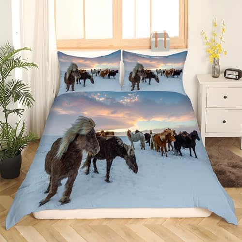 Ensemble de literie 3 pièces avec housse de couette 90x190 microfibre - 3