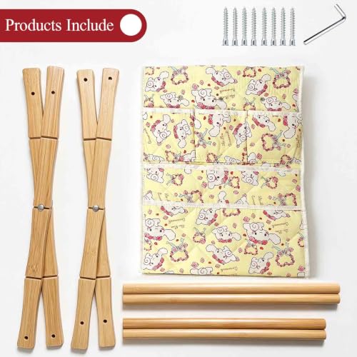Image of Gkesgm Yarn and Needles Storage Organizer,Magic Tape Openings Crochet Organizer for Crochet Hooks Knitting Needles,3 Front Yarn Grommets