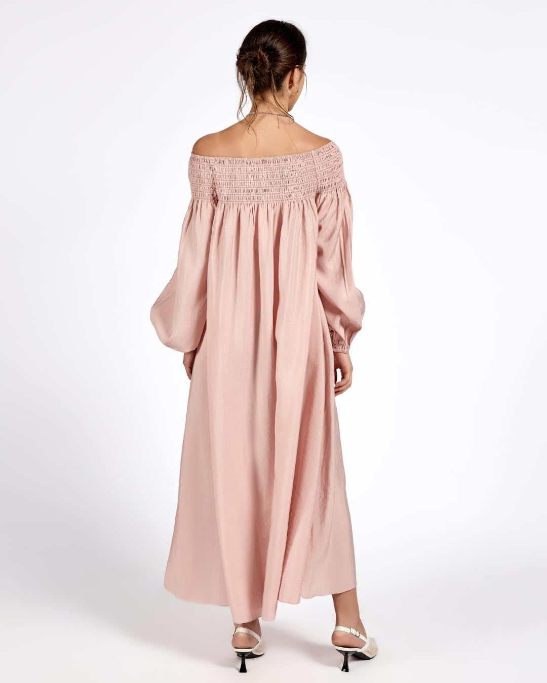 SIXDO G-Pink Raw Loose Dress for Women, Womens 2025 Long Flowy Casual Fall Dress - Image 2