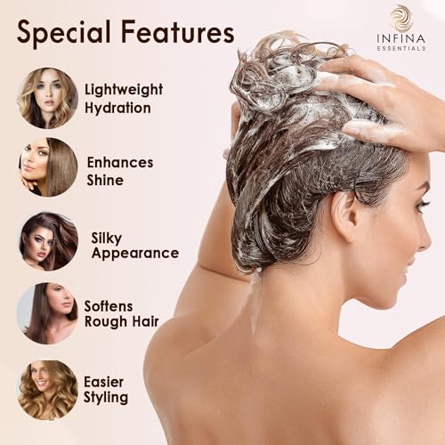Infina Essentials Biotin Conditioner With Caffeine & Tea Tree Oil - Volumizes And Revitalizes Shine - For Men & Women - Perfect Hair Conditioner For Damaged Dry Hair thumb #2