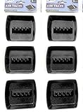Set Of Durable Plastic Ashtrays For Cigarettes - Indoor or Outdoor Use - 3.75" x 3.35" - Black or Wh