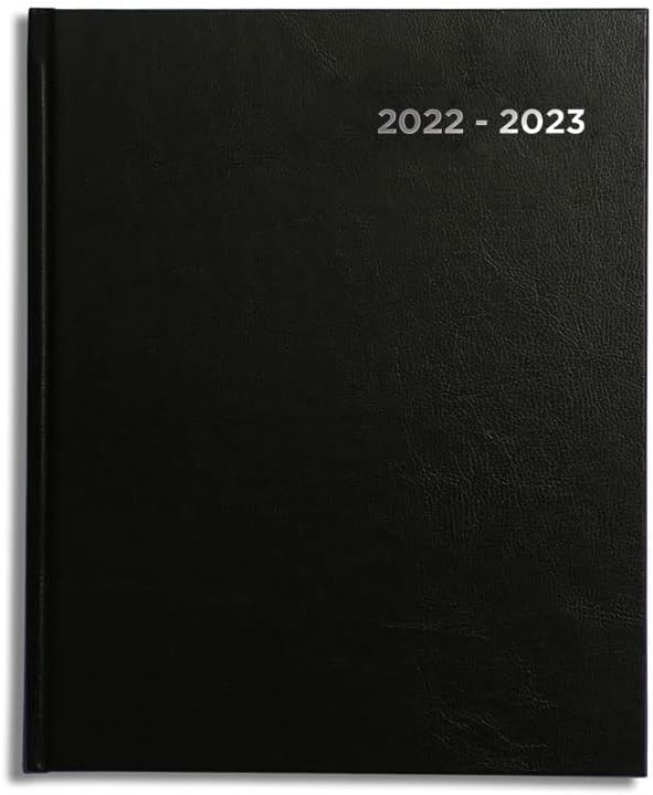 Academic Diary 2022-2023 A5 Week to view | Mid year Diary by Pirongs (A5+) - Black