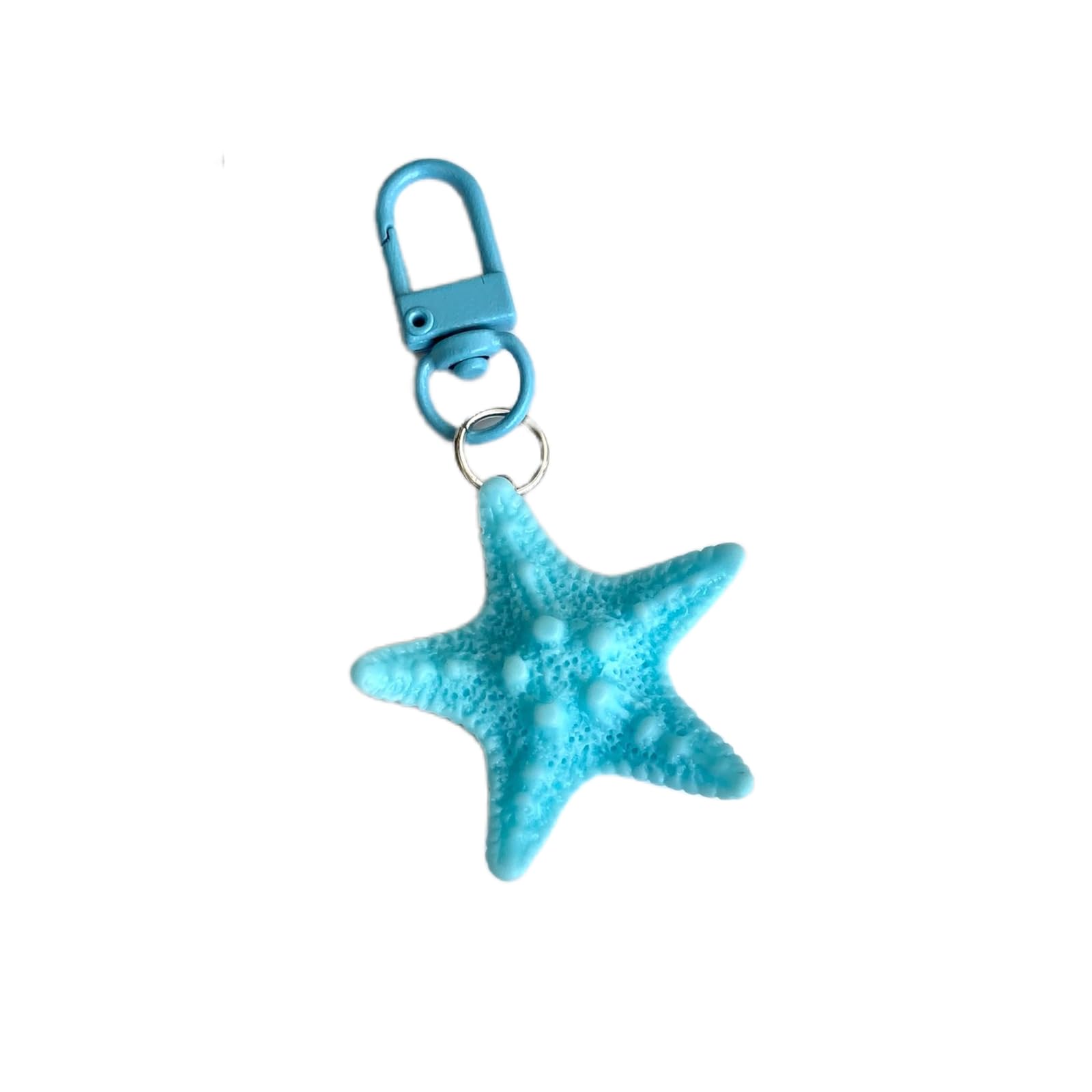Tsophreniq Sea Star Shaped Keychain Starfishes Pendant Keyring Couple Chain Detachable Phone Lanyard Decoration for Backpack Multicolored Starfishes Holder