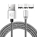 Produktbild UGI 3 in 1 Magnet ladeKabel mit 3 Adaptern Micro-USB/I0S/Typ C Geflochten Android USB C Kabel Typ C Kabel Kompatibel mit alle Mobiltelefone und Tablets -1M