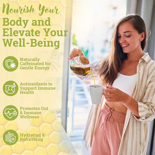 True Honey Apple Green Tea Bags - Honey Crystals Blended in Every Sachet - Young Hyson Green Tea with Apple - All Natural Contains Caffeine Tea Bag 24 Count - Image 4