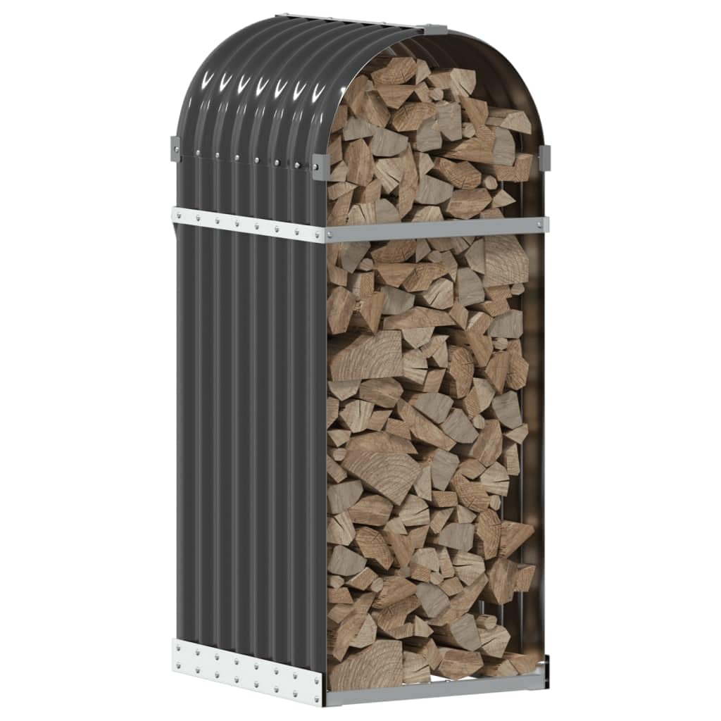 Genérico Leñero Antracita 40x45x100 cm Acero galvanizado,Casa y jardín,Accesorios para hornos de leña y chimeneas,Bolsas y Soportes de leña-364557