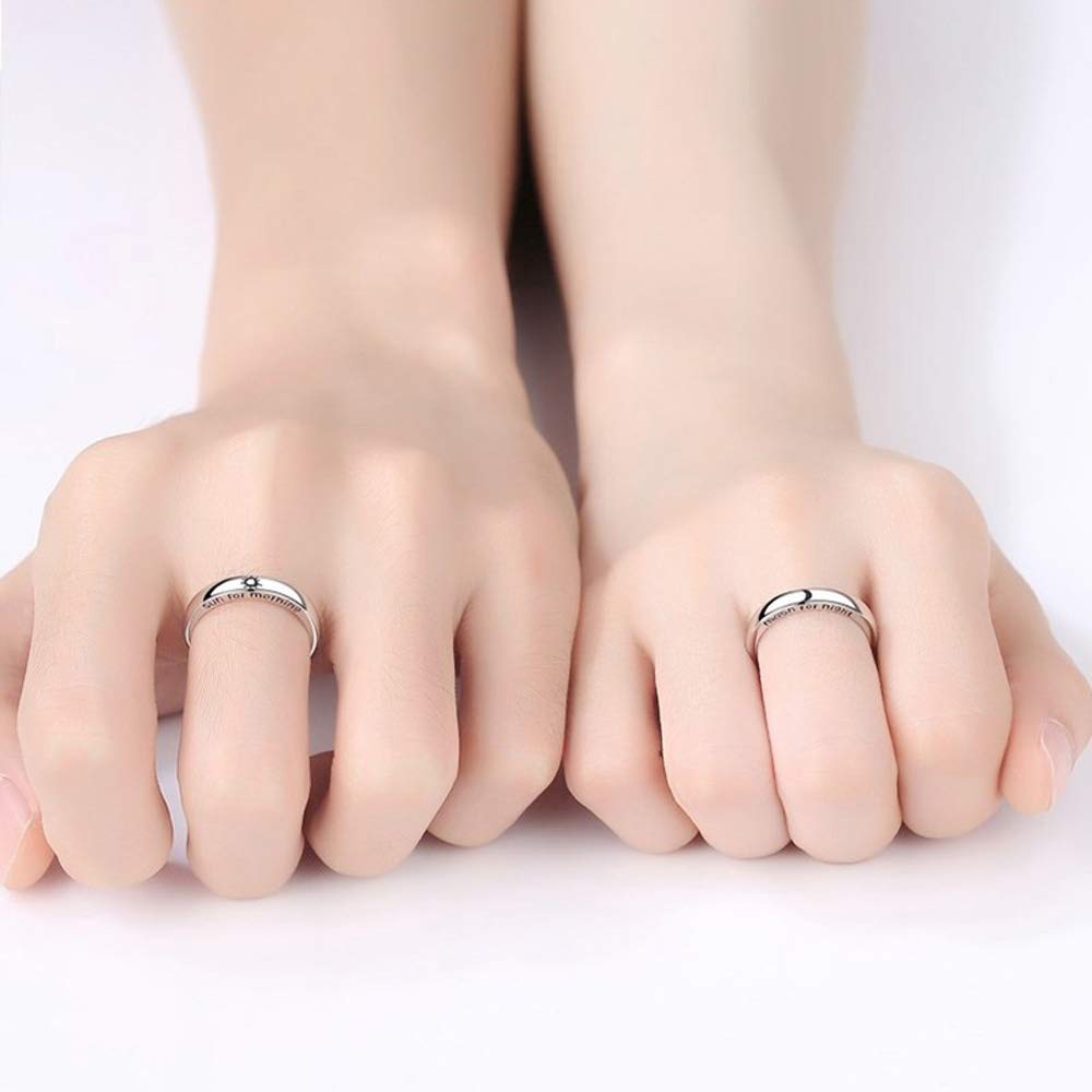 UNITED ARROWS★UA MONKEY ♡wedding ♡ Amazon.com: Sun and Moon Couple Rings Copper Polish Lovers
