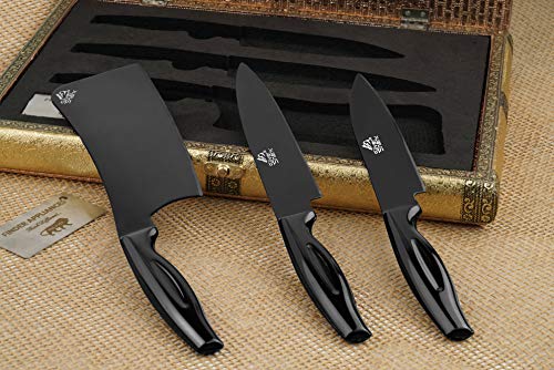 Silver Shark Stainless Steel Chopper with Chef Knives/Chopping Knife for Kitchen/Knife Set for Kitchen/Chopper Knife for Kitchen/Cleaver Knife/Meat Knife for Kitchen use (Chopper and Knife)