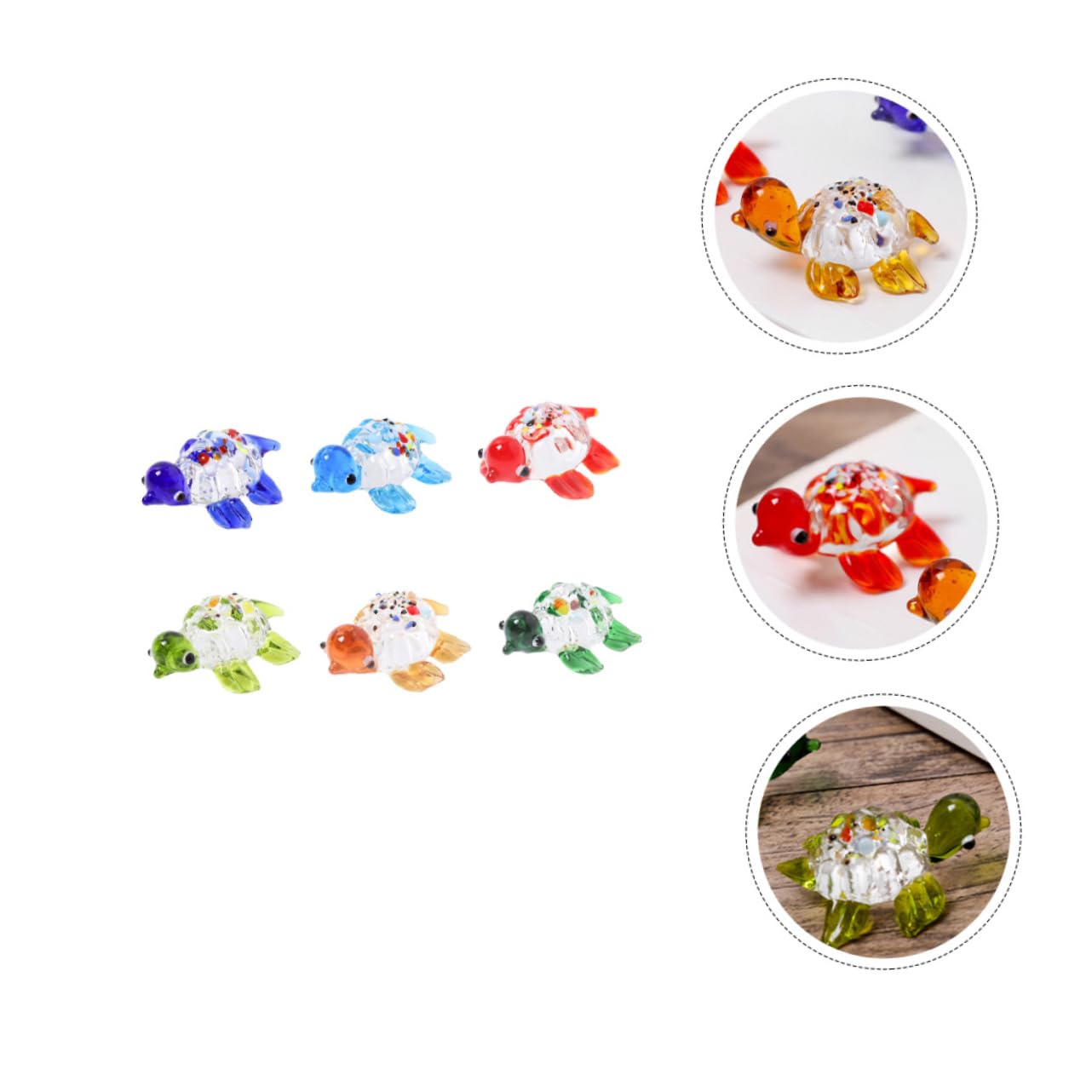 MAGICLULU PCS Ornamento Fish Tank Decor Vitroleros para Mini Figura Mini All'Aperto Statua Figura Modelli Alta Borosilicato di Mare