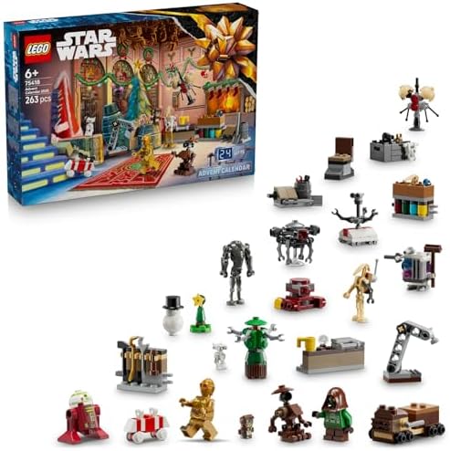 LEGO Star Wars 2025 Yılbaşı Takvimi 75418 – 6 Yaş ve Üzeri Çocuklar İçin Yaratıcı Yapım Seti, Yeni Yıla Geri Sayım İçin Eğlenceli Takvim ve Oyun Deneyimi, Koleksiyonluk Model (263 Parça) - Görsel 1