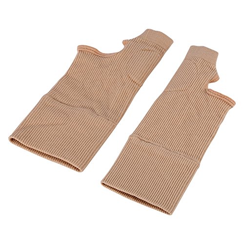 Yosoo Gloves Gel Filled Thumb Hand Wrist Support Arthritis Compression Thumb Hand Wrist Support, Gel Filled Gloves forArthritis, Rheumatism or General Hand Discomfort(Beige)
