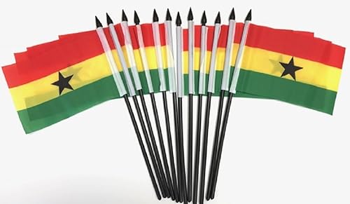 Miniatura 114 de Paquete de 12 banderas de escritorio de oficina en miniatura de poliéster internacional de 4 x 6 pulgadas, 1 docena de banderas pequeñas de 4 x 6