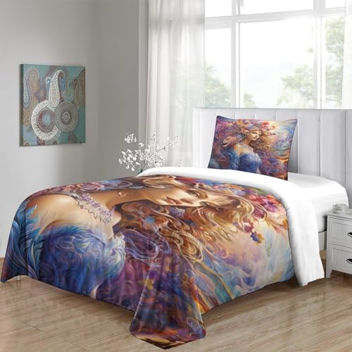Housse de couette papillon 3D microfibre lit simple avec fermeture éclair fluide - 6