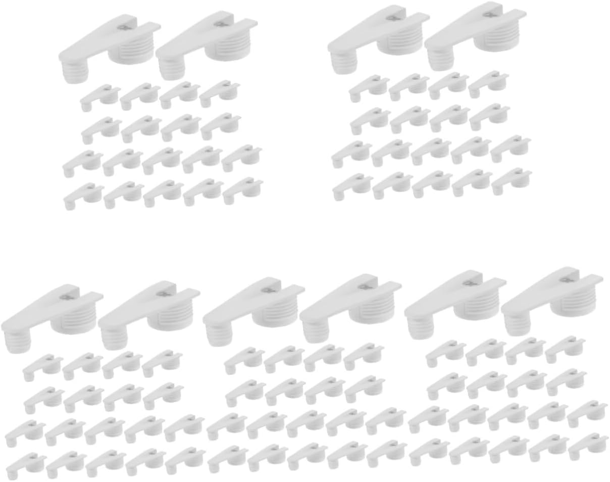 Gadpiparty 100pcs No Drill Shelf Brackets Wardrobe Cabinet Shelf Supports for Home Plastic Easy to Install