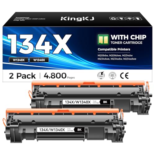 Image of 134X Toner Cartridge 2-Black with chip High Yield Replacement for HP 134X W1340X 134A W1340A Compatible with HP Laserjet M209dw MFP M234dw M234sdw M234sdn M209dwe M234dwe M234sdwe M234sdne Printer Ink