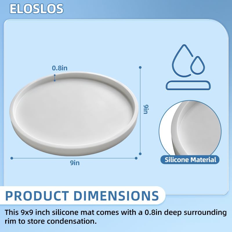 Silicone Tray for Levoit Classic 160 & Small Humidifiers 9x9in, White