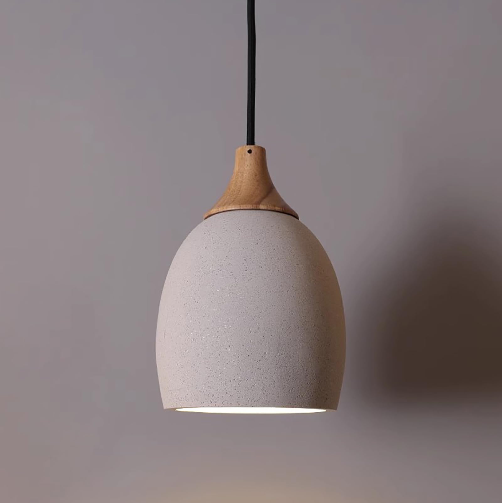 HYJAUSXB Industrial Concrete Cement Pendant Lights,1 Light Mini Lighting Fixture For Kitchen Island,e26 Farmhouse Ceiling Hanging Light,cement Chandelier Bar Counter Island