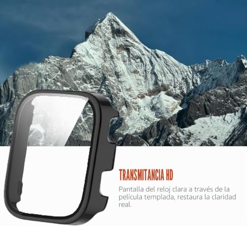 Funda reloj IDW28 protector pantalla cristal templado compatible Fitpolo 5