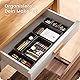 A-LuGei 𝟮𝟮𝗦𝘁𝗸 Schwarz Schubladen Organizer Schublade Badezimmer, Schminktisch Organizer Make Up, Schreibtisch Schubladen Ordnungssystem Büro Zubehör Werkzeug Box, Küchen Organizer Kühlschrank