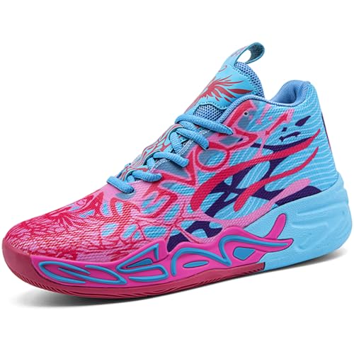 WOWEI Chaussure de Basketball Homme Montantes Baskets et Chaussures de Sport Unisexes Mode Semelle Extérieure en Caoutchouc Antidérapantes Légères...