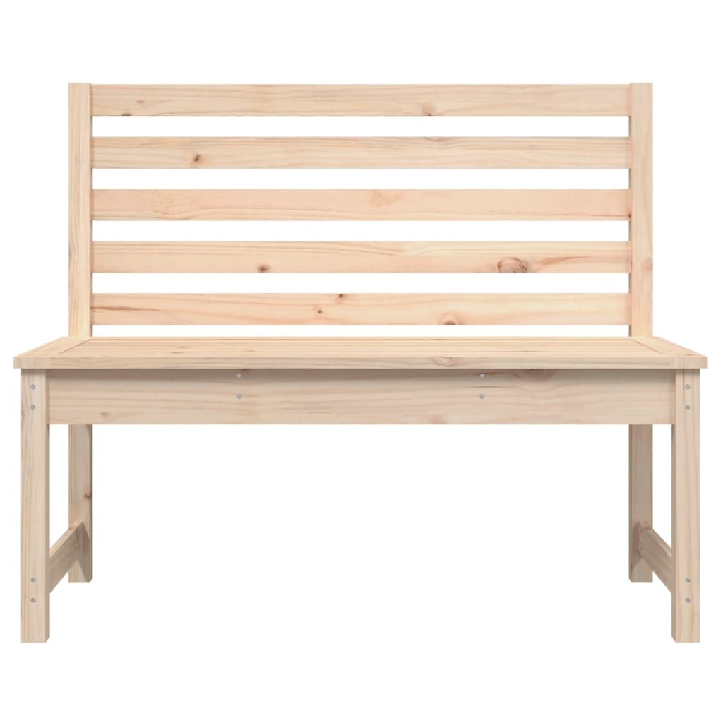 Eleganz Panchina da giardino 109 cm - sedie in legno di pino massiccio, seduta naturale per terrazza e giardino, non trattata, durevole ed ecologica