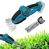Akku Grasschere Strauchschere Set Kompatibel Mit Makita 18V, Bekasa 2-IN-1 Grasschere und Heckenschere, Handliche Rasenschere, 2500 U/min KabelloserStrauchtrimmer für Büsche,Gras (ohne Akku)