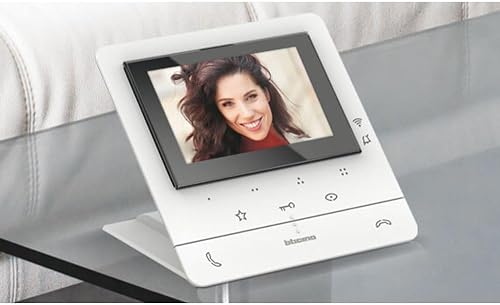 Bticino 344682 SMART INDOOR MONITOR WIFI VIDEO INTERCOM, 2-Wire, Additional 5 "” Color Display, Touch Screen, with Speakerphone, Intercom, Plug-In Plug, Call Answering and App Opener, White - 5