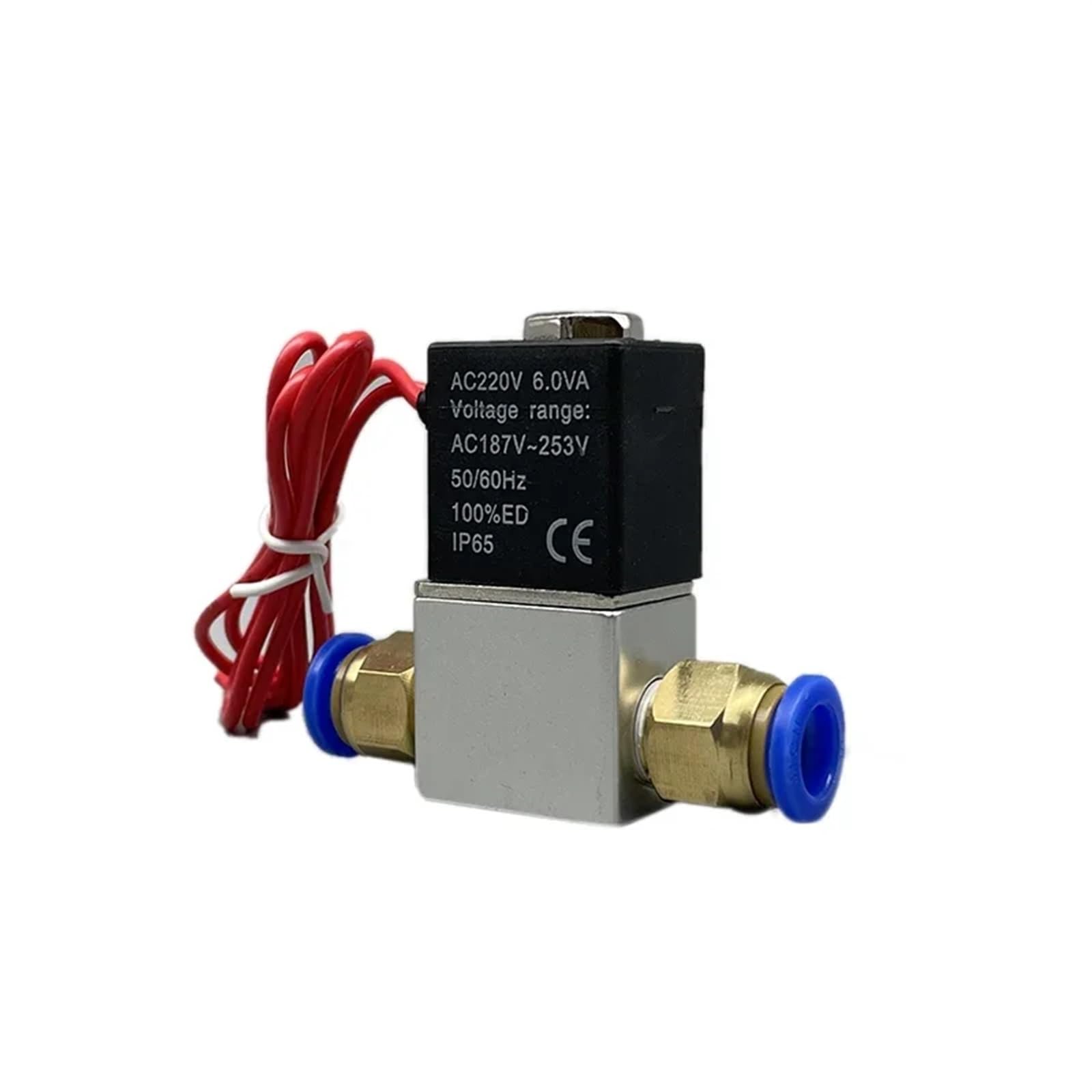 Électrovanne pneumatique 12V avec raccord cannelé 12mm pour air