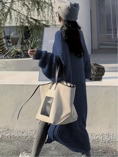 Image of Womens Long Cardigan Sweaters Open Front Oversized Duster with Pocket for Women 2025 Fall Winter Knit Design Coats
