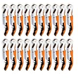 Weinflaschenöffner, Edelstahl Weinschlüssel，Professionelle Kellner Korkenzieher Weinöffner Set für Restaurant Kellner, Sommelier, Barkeeper (20, orange)