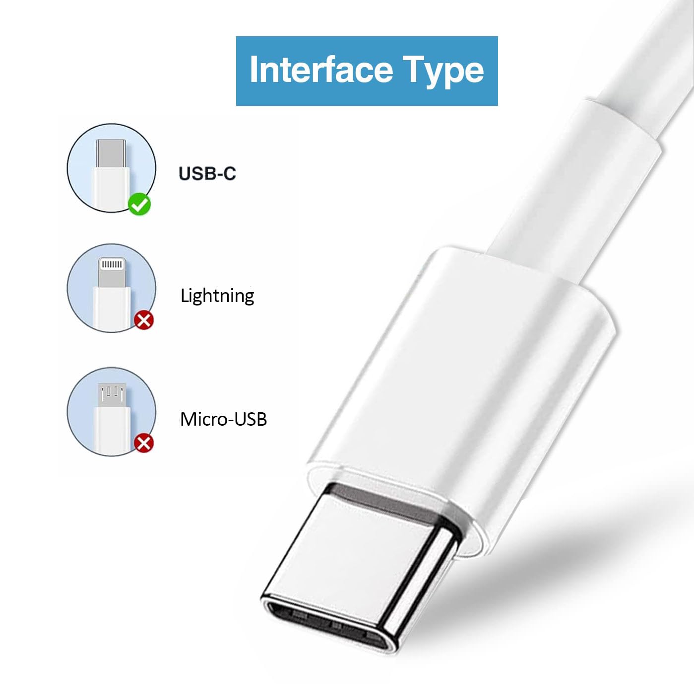 Replacement for Apple TV 4K Remote USB C Charger Cable Compatible with Apple TV Remote (3rd/4th Gen), Siri Remote, Apple TV 4K Remote (3rd Gen), iPhone 16 16 Pro Max 16 Plus Charger Cable Cord (6.6FT) 6.5Ft 1-Pack White image 4 of 6 B0DM7MJPFZ
