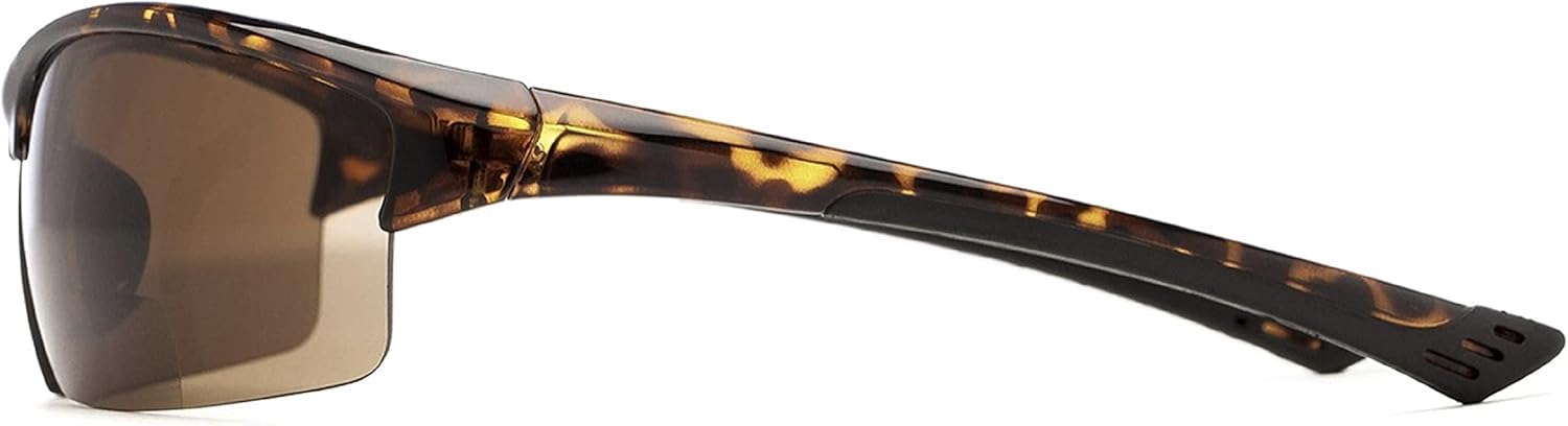 The Foster II Bifocal Reading Sunglasses Plastic Sport & Wrap-Around Sun Readers for Men and Women, ANSI Z87.1 Certified