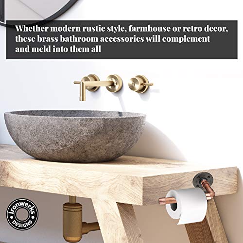 Ironwerks Industrial Toilet Paper Holder - Rustic Bathroom Décor, Copper Towel Holders For Bathrooms | Real Copper Material #TOP2
