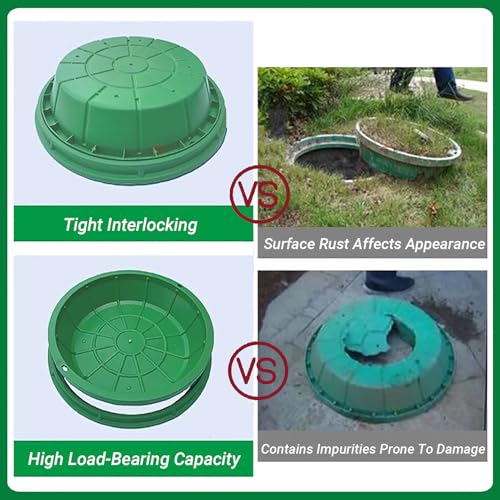 27.6in Round septic tank lid cover grass Recessed Green Sewage Basin Cover by AWSAD - Used condition - Image 3